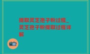 提取灵芝孢子粉过程_灵芝孢子粉提取过程详解
