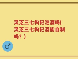 灵芝三七枸杞泡酒吗(灵芝三七枸杞酒能自制吗？)