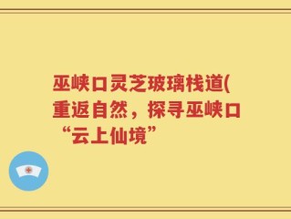 巫峡口灵芝玻璃栈道(重返自然，探寻巫峡口“云上仙境”