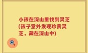小孩在深山里找到灵芝(孩子意外发现珍贵灵芝，藏在深山中)