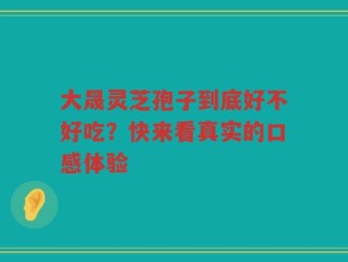 大晟灵芝孢子到底好不好吃？快来看真实的口感体验