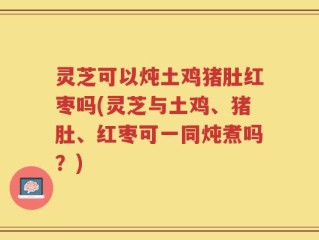 灵芝可以炖土鸡猪肚红枣吗(灵芝与土鸡、猪肚、红枣可一同炖煮吗？)