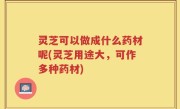 灵芝可以做成什么药材呢(灵芝用途大，可作多种药材)