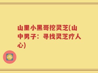山里小黑哥挖灵芝(山中男子：寻找灵芝疗人心)