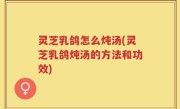 灵芝乳鸽怎么炖汤(灵芝乳鸽炖汤的方法和功效)