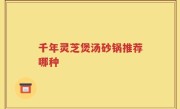 千年灵芝煲汤砂锅推荐哪种