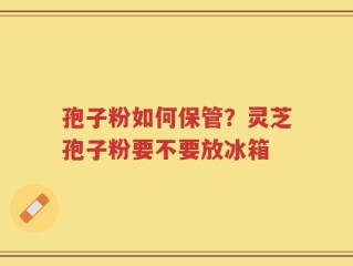 孢子粉如何保管？灵芝孢子粉要不要放冰箱