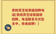 贵阳灵芝培育园招聘电话(贵阳灵芝培育园现招聘，电话联系方式在文中，快来应聘！)