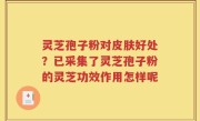 灵芝孢子粉对皮肤好处？已采集了灵芝孢子粉的灵芝功效作用怎样呢