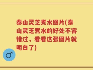 泰山灵芝煮水图片(泰山灵芝煮水的好处不容错过，看看这张图片就明白了)
