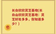 长白欣欣灵芝基地(长白山欣欣灵芝基地：灵芝好处多多，你知道多少？)