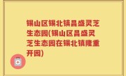 锡山区锡北镇昌盛灵芝生态园(锡山区昌盛灵芝生态园在锡北镇隆重开园)