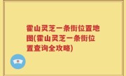 霍山灵芝一条街位置地图(霍山灵芝一条街位置查询全攻略)