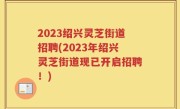 2023绍兴灵芝街道招聘(2023年绍兴灵芝街道现已开启招聘！)