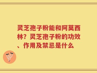 灵芝孢子粉能和阿莫西林？灵芝孢子粉的功效、作用及禁忌是什么