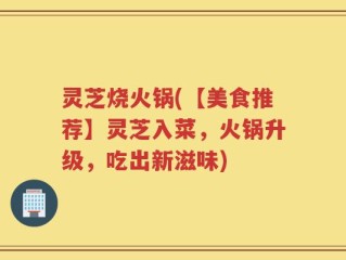 灵芝烧火锅(【美食推荐】灵芝入菜，火锅升级，吃出新滋味)
