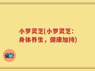 小罗灵芝(小罗灵芝：身体养生，健康加持)