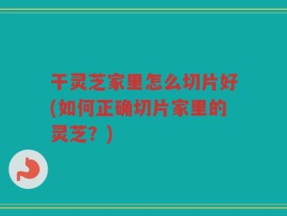 干灵芝家里怎么切片好(如何正确切片家里的灵芝？)