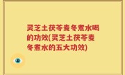 灵芝土茯苓麦冬煮水喝的功效(灵芝土茯苓麦冬煮水的五大功效)