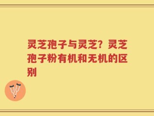 灵芝孢子与灵芝？灵芝孢子粉有机和无机的区别