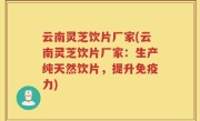 云南灵芝饮片厂家(云南灵芝饮片厂家：生产纯天然饮片，提升免疫力)
