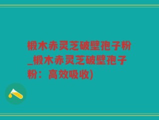 椴木赤灵芝破壁孢子粉_椴木赤灵芝破壁孢子粉：高效吸收)