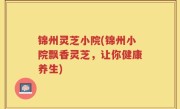 锦州灵芝小院(锦州小院飘香灵芝，让你健康养生)