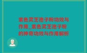 紫色灵芝孢子粉功效与作用_紫色灵芝孢子粉的神奇功效与作用解析