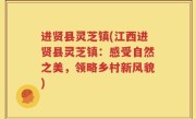 进贤县灵芝镇(江西进贤县灵芝镇：感受自然之美，领略乡村新风貌)