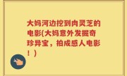 大妈河边挖到肉灵芝的电影(大妈意外发掘奇珍异宝，拍成感人电影！)