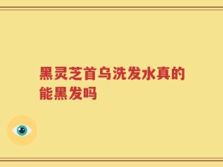 黑灵芝首乌洗发水真的能黑发吗