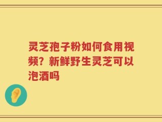 灵芝孢子粉如何食用视频？新鲜野生灵芝可以泡酒吗