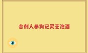 合剂人参狗记灵芝泡酒