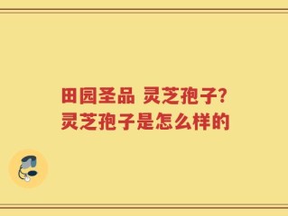 田园圣品 灵芝孢子？灵芝孢子是怎么样的