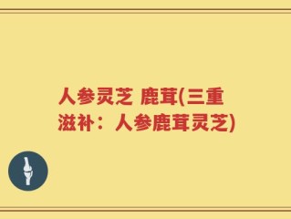 人参灵芝 鹿茸(三重滋补：人参鹿茸灵芝)