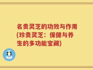 名贵灵芝的功效与作用(珍贵灵芝：保健与养生的多功能宝藏)