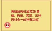 黄精加枸杞加灵芝(黄精、枸杞、灵芝：三种药材合一的神奇功效)