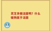 灵芝多糖活菌鸭？什么植物属于活菌