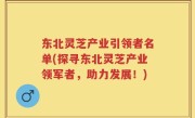 东北灵芝产业引领者名单(探寻东北灵芝产业领军者，助力发展！)