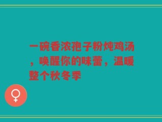 一碗香浓孢子粉炖鸡汤，唤醒你的味蕾，温暖整个秋冬季