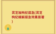 灵芝加枸杞尿急(灵芝枸杞缓解尿急效果显著)