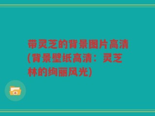 带灵芝的背景图片高清(背景壁纸高清：灵芝林的绚丽风光)
