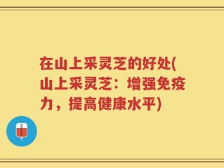在山上采灵芝的好处(山上采灵芝：增强免疫力，提高健康水平)