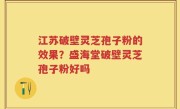江苏破壁灵芝孢子粉的效果？盛海堂破壁灵芝孢子粉好吗