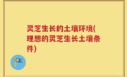 灵芝生长的土壤环境(理想的灵芝生长土壤条件)