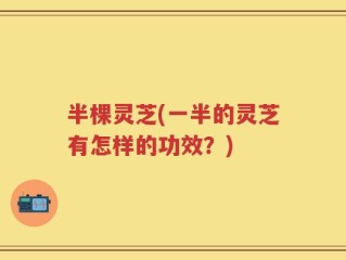 半棵灵芝(一半的灵芝有怎样的功效？)