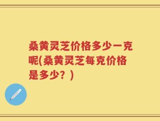 桑黄灵芝价格多少一克呢(桑黄灵芝每克价格是多少？)