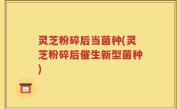 灵芝粉碎后当菌种(灵芝粉碎后催生新型菌种)