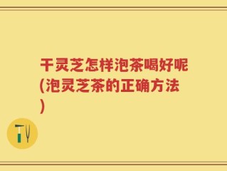 干灵芝怎样泡茶喝好呢(泡灵芝茶的正确方法)