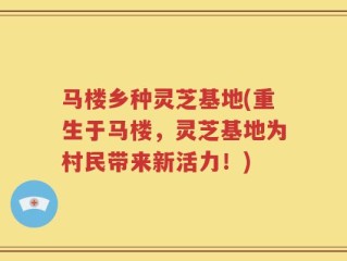 马楼乡种灵芝基地(重生于马楼，灵芝基地为村民带来新活力！)